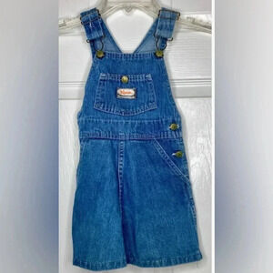 Vintage Girls OSHKOSH B’GOSH Blue Vestbak denim Overall Jumper Dress Sz 3T? USA